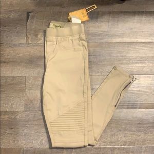 Khaki Moto Jeggings